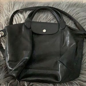 Longchamp leather Le Piliage Cuir shoulder bag